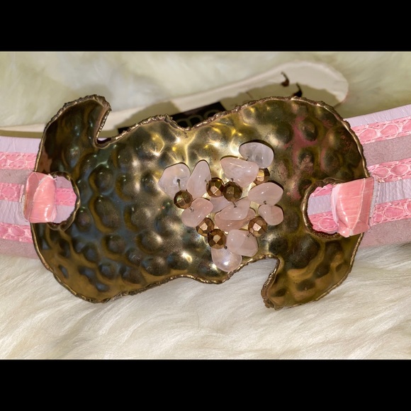 Vntg Exotic Skin & Leather Belt | Norma of Canada - Picture 6 of 8